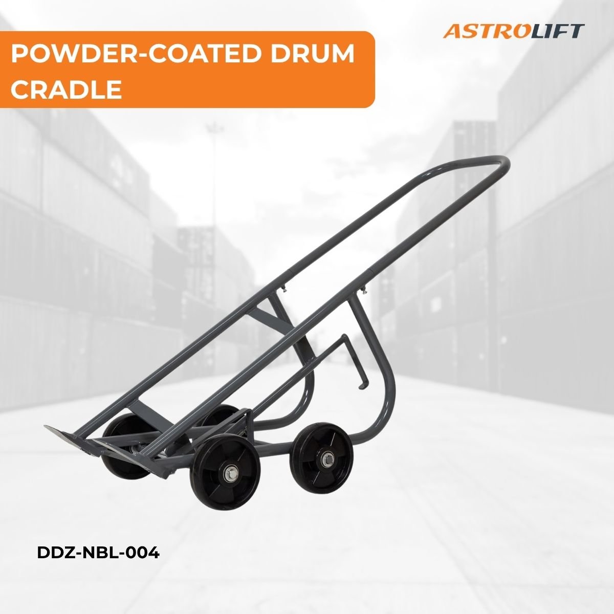 Buy Drum Cradle - Powdercoated  in Dollies and Cradles available at Astrolift NZ